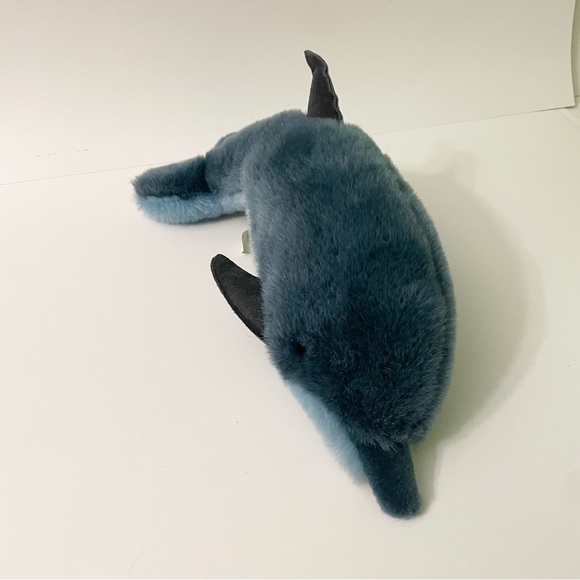Vintage 1986 Gund Brand Blue Bottle Nosed Dolphin Stuffed Animal Plush - Picture 7 of 16
